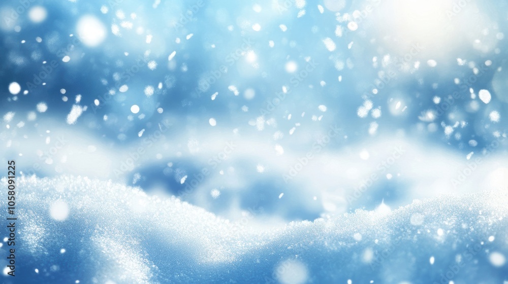 Winter wonderland: soft snowflakes falling on a serene landscape Winter wonderland: soft snowflakes falling on a serene landscape