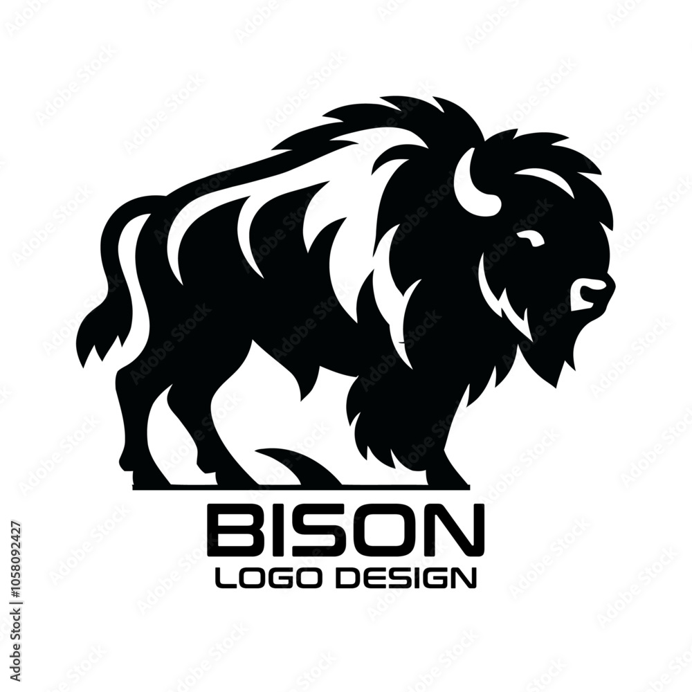 Fototapeta premium Bison Vector Logo Design