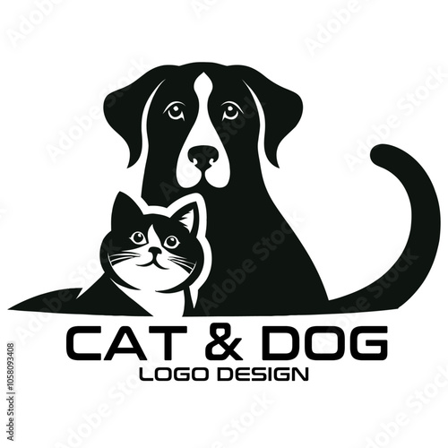 Cat And Dog Vector Logo Design photo