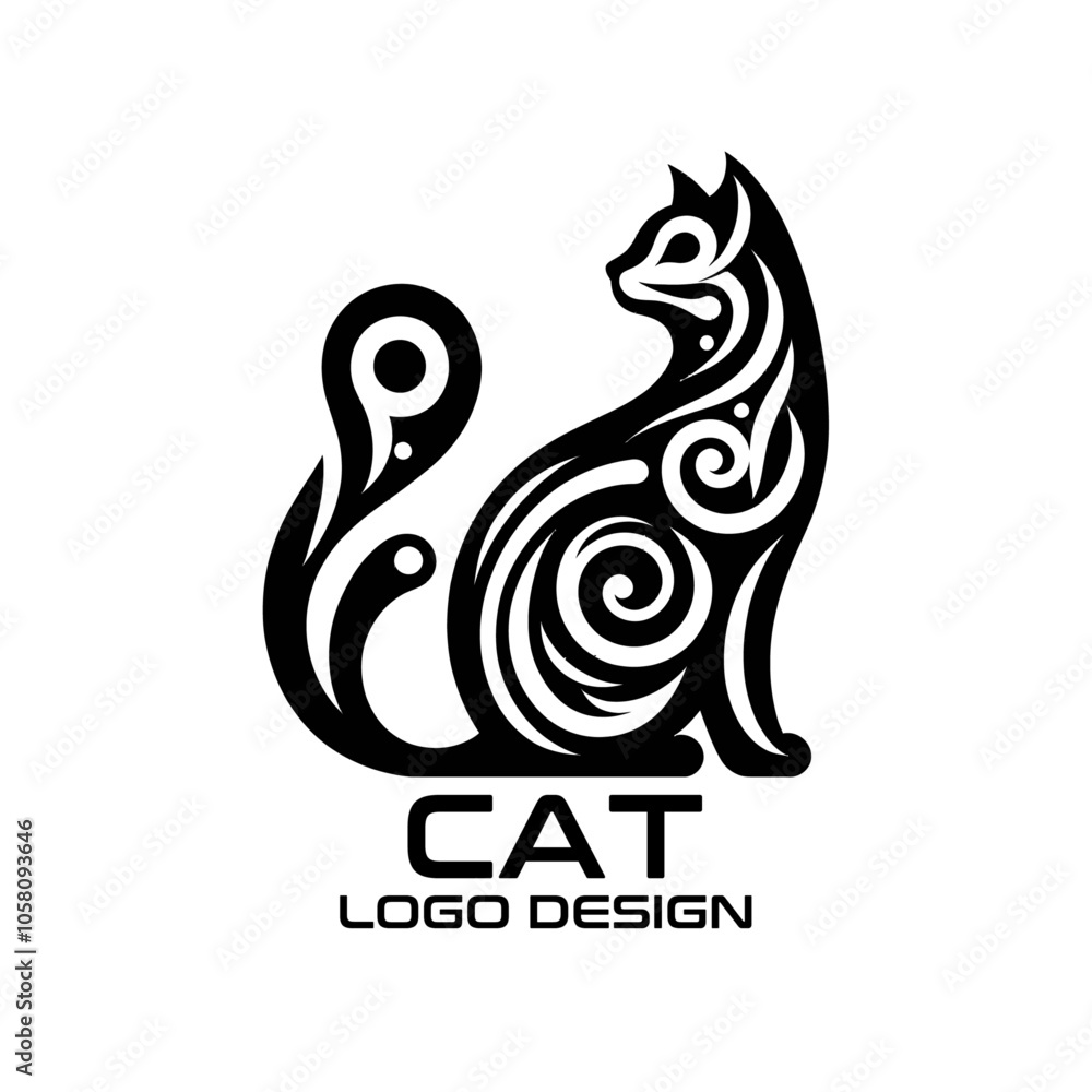 Obraz premium Cat Vector Logo Design