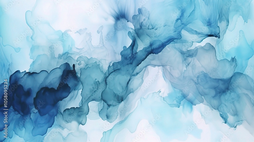 Naklejka premium Abstract Blue Fluid Art for Creative Projects