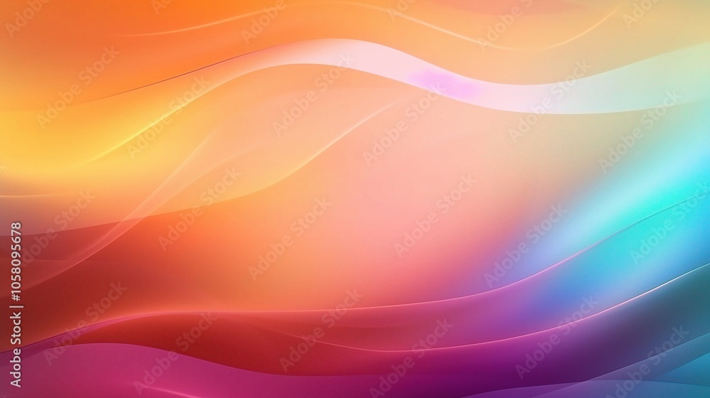 Vibrant Abstract Waves of Color in Soft Gradients Vibrant Abstract Waves of Color in Soft Gradients