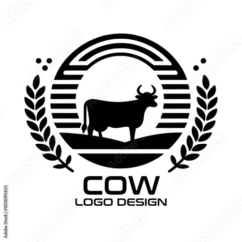 Cow Vector Logo Design