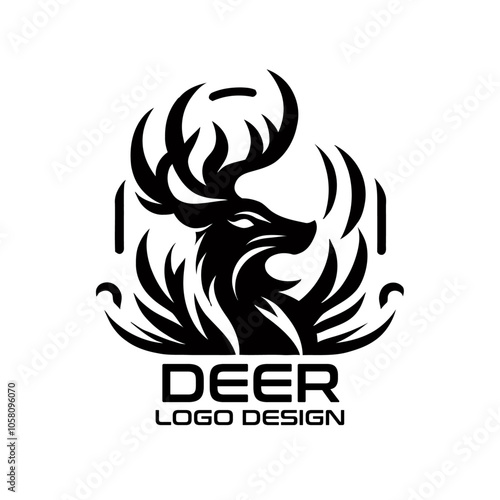 Deer Vector Logo Design photo