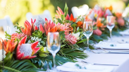 Vibrant Floral Centerpiece for Elegant Table Setting