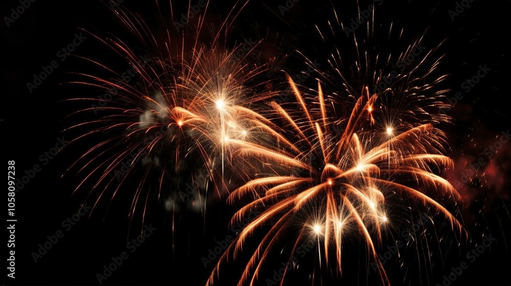 Obraz premium Stunning Fireworks Display in Night Sky