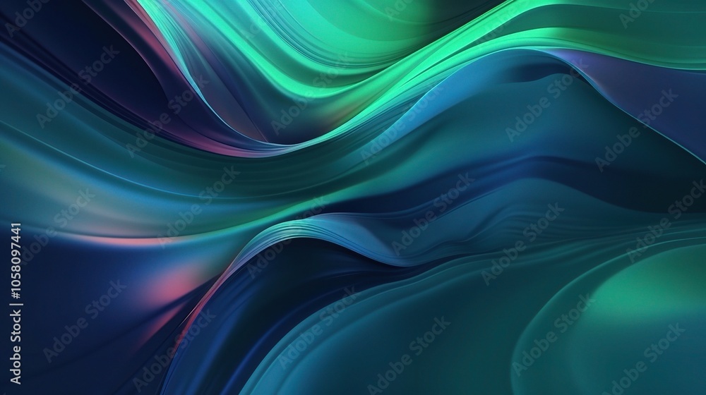 Abstract 3D Waves in Vibrant Colors Abstract 3D Waves in Vibrant Colors