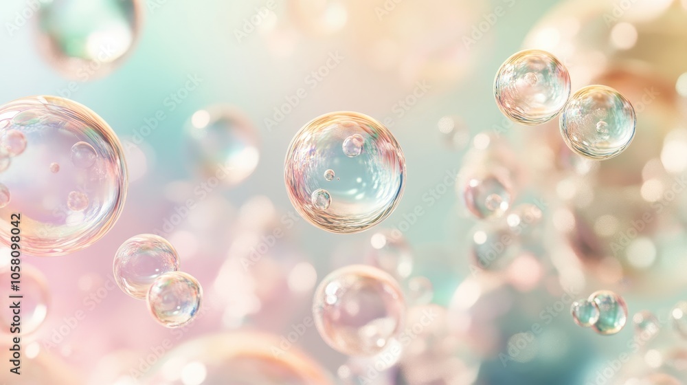 Abstract Pastel Background with Shimmering Bubbles. Abstract Pastel Background with Shimmering Bubbles.