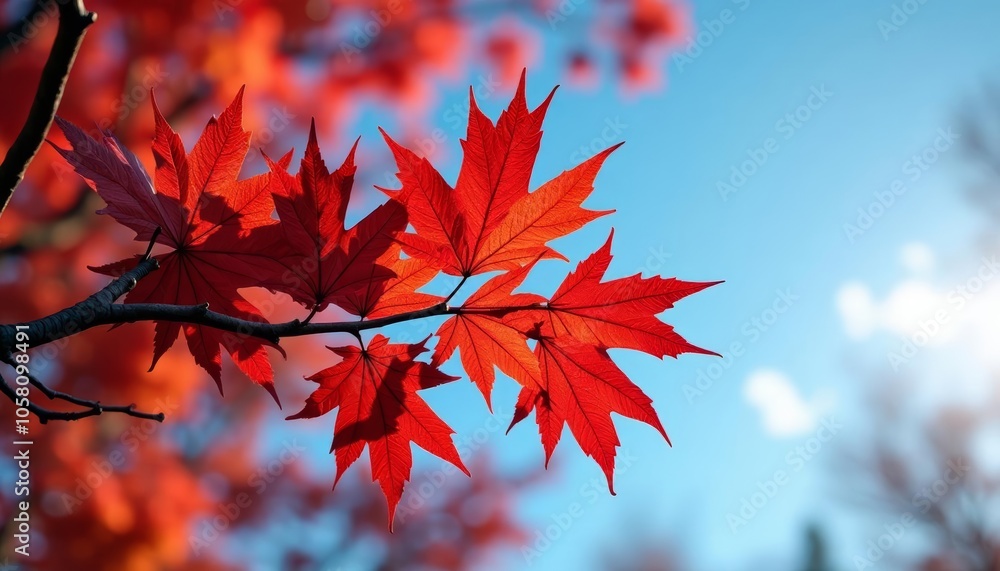 Autumns vibrant beauty captured in a single leaf Autumns vibrant beauty captured in a single leaf