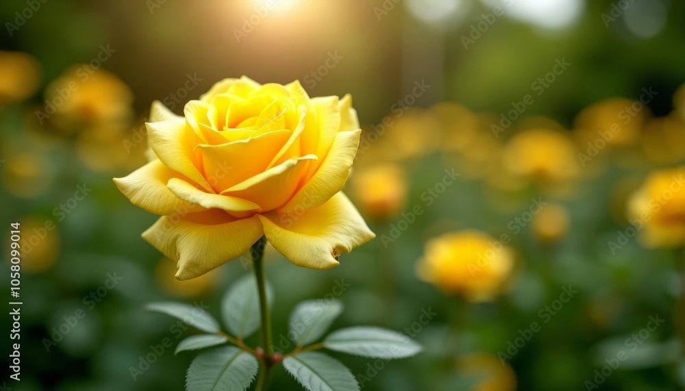  Blooming with Joy  A Sunlit Rose Garden