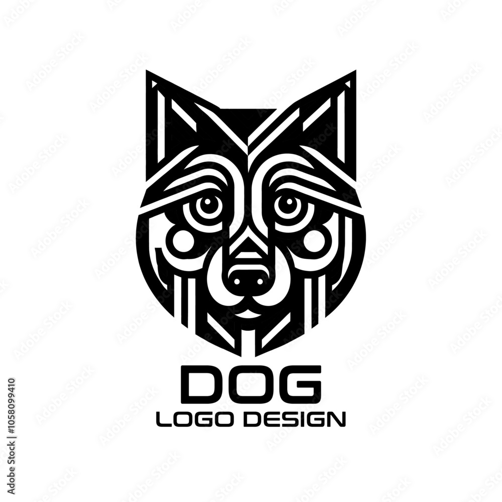 Naklejka premium Dog Vector Logo Design 