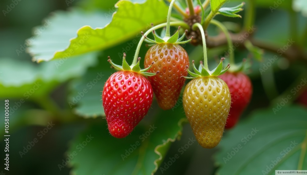 Freshly picked strawberries ready for a summer delight Freshly picked strawberries ready for a summer delight