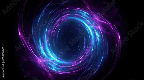 Vibrant 3D Abstract Swirling Light Background