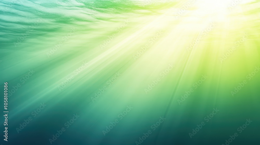Underwater Sunbeams Abstract Background - Green and Yellow Water Surface Texture Underwater Sunbeams Abstract Background - Green and Yellow Water Surface Texture
