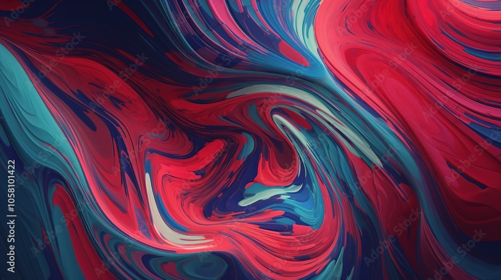 Vibrant Abstract Swirl in Red and Blue Colors Vibrant Abstract Swirl in Red and Blue Colors