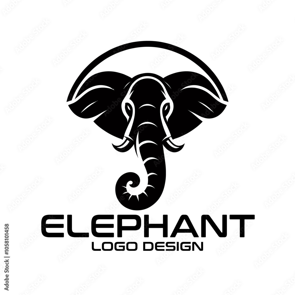 Картината върху платно Elephant Vector Logo Design