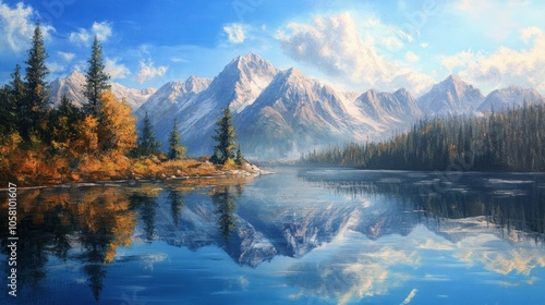 Mountain Lake Reflection