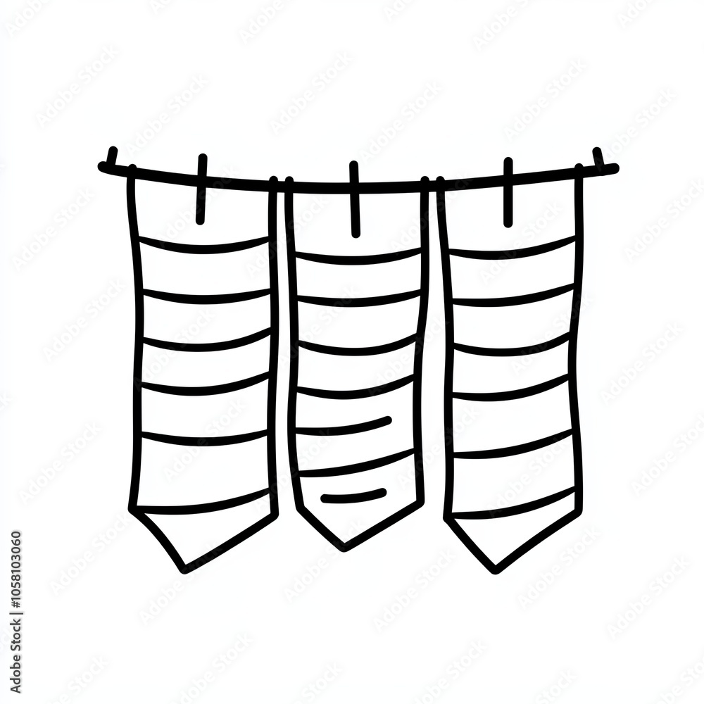 Three Tibetan prayer flags are displayed in a simple black line illustration on a clean white background, reflecting cultural symbolism and serenity, icon Three Tibetan prayer flags are displayed in a simple black line illustration on a clean white background, reflecting cultural symbolism and serenity, icon