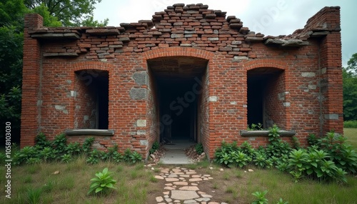  Exploring the ruins of a once grand structure photo