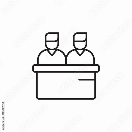 jurors court icon sign vector