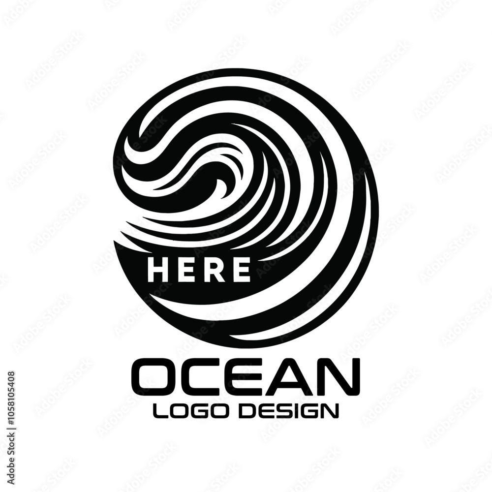 Ocean Vector Logo Design Ocean Vector Logo Design