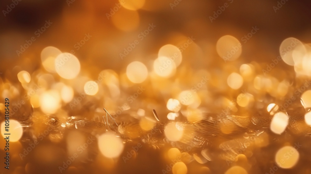 Shimmering 3D Golden Bokeh Background Texture Shimmering 3D Golden Bokeh Background Texture