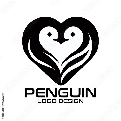 Penguin Vector Logo Design photo