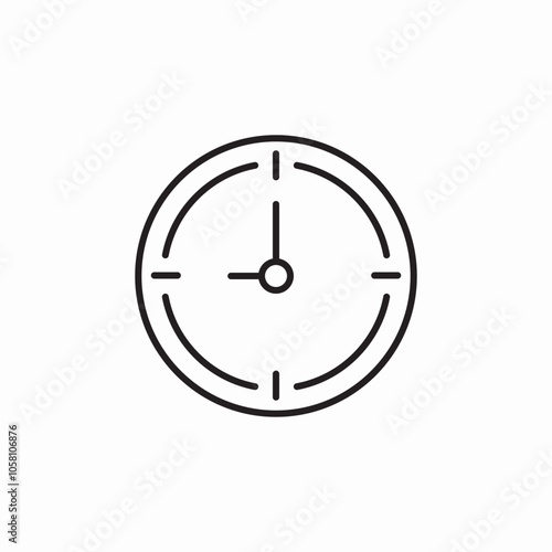 clock time icon sign vector