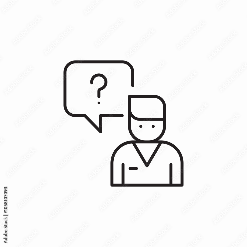 employee question mark speech bubble icon sign vector employee question mark speech bubble icon sign vector