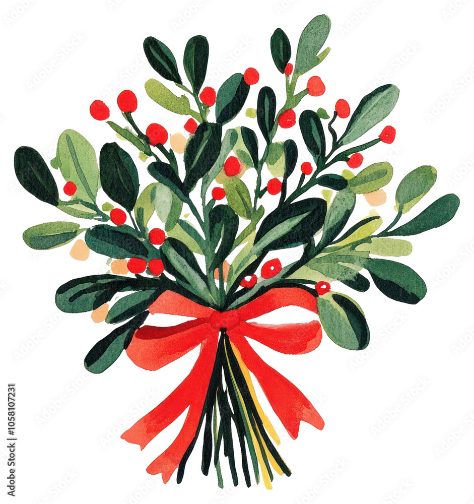 PNG Mistletoe bouquet art illustration leaves. PNG Mistletoe bouquet art illustration leaves.