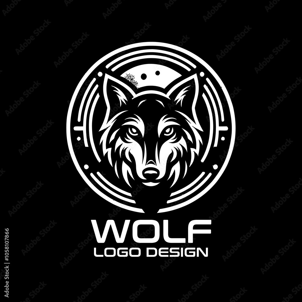 Bilde på lerret Wolf Vector Logo Design