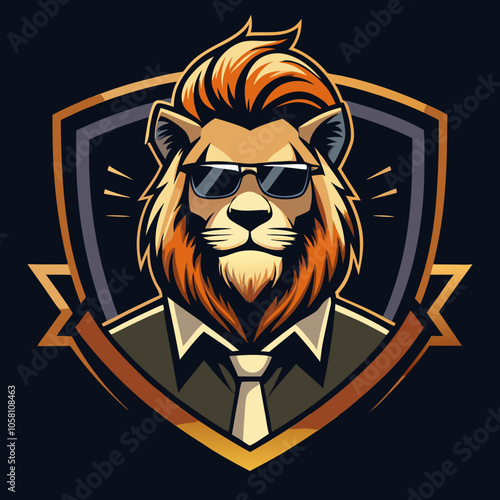 lion barbershop logo