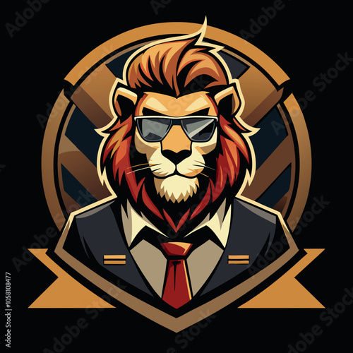 lion barbershop logo