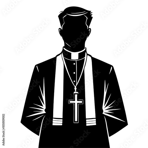 Priest Silhouette: Faith and Spirituality 