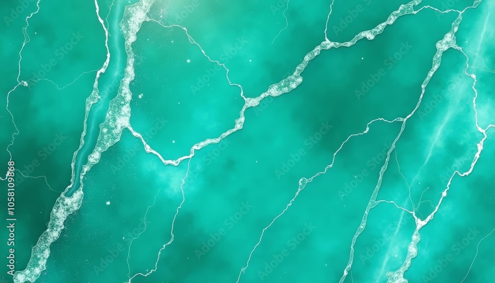 Vibrant turquoise marble with white veins Vibrant turquoise marble with white veins