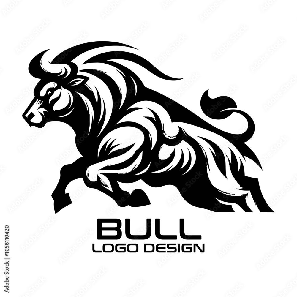 Bull Vector Logo Design Bull Vector Logo Design