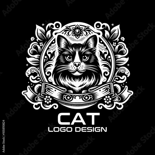 Cat Vector Logo Design