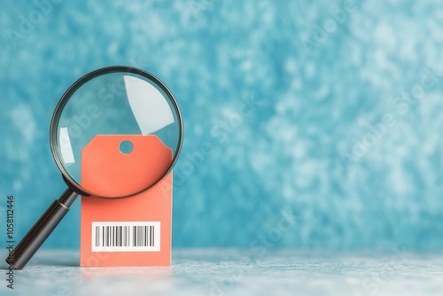 Magnifying glass over price tag, uncovering hidden fees and true cost, consumer awareness theme