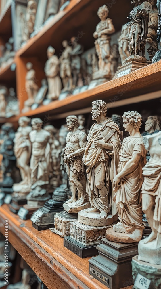 Miniature Greek Sculptures Collection on Display Miniature Greek Sculptures Collection on Display