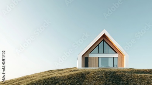 Charming Nordic House Exterior in 3D Rendering