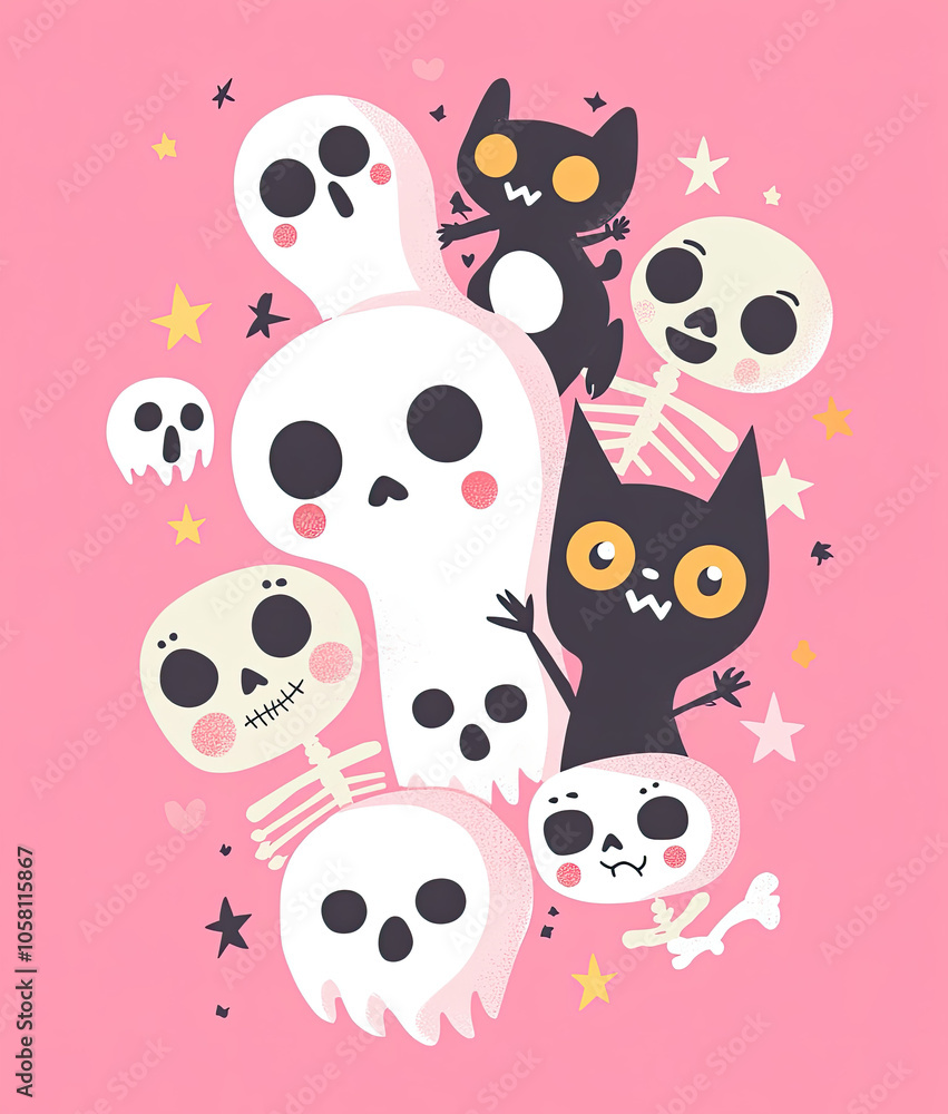 Obraz premium Chew Toy Vector Design: Playfully Spooky
