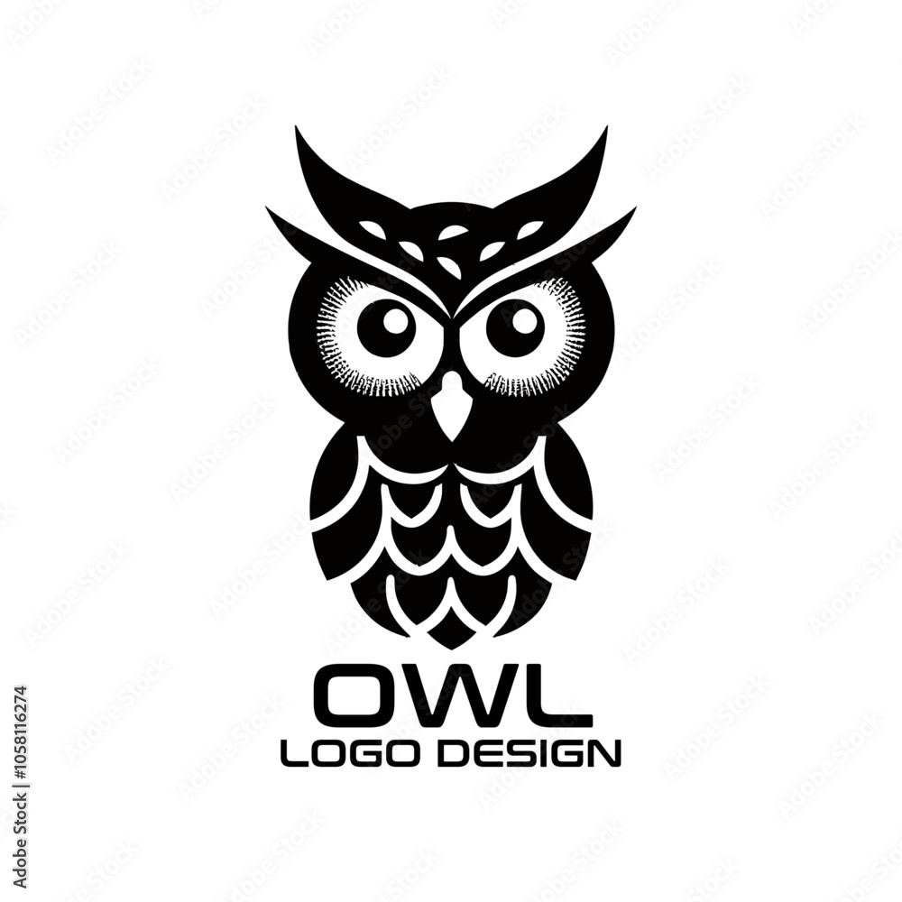 Owl Vector Logo Design Owl Vector Logo Design