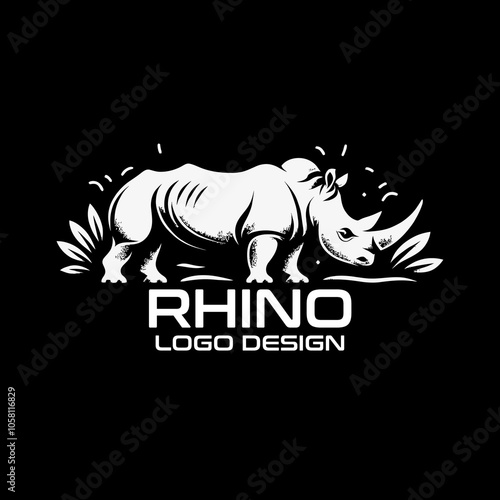 Rhinoceros Vector Logo Design photo