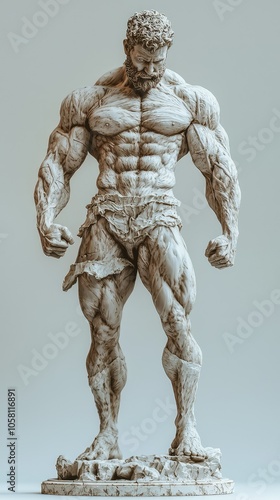 Detailed View of a Captivating Hercules Statue photo