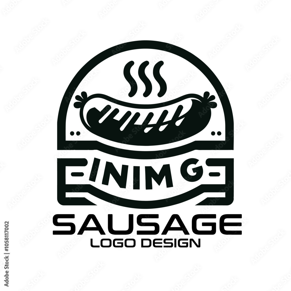 Obraz premium Sausage Vector Logo Design
