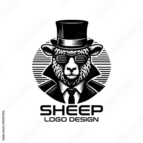 Sheep Vector Logo Design photo