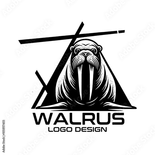 Walrus Vector Logo Design photo