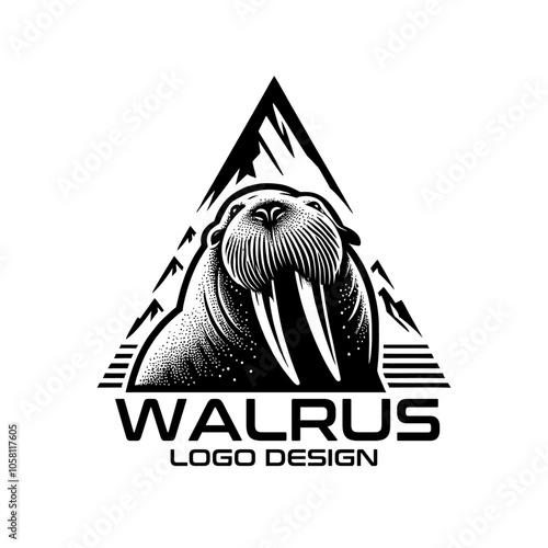 Walrus Vector Logo Design photo