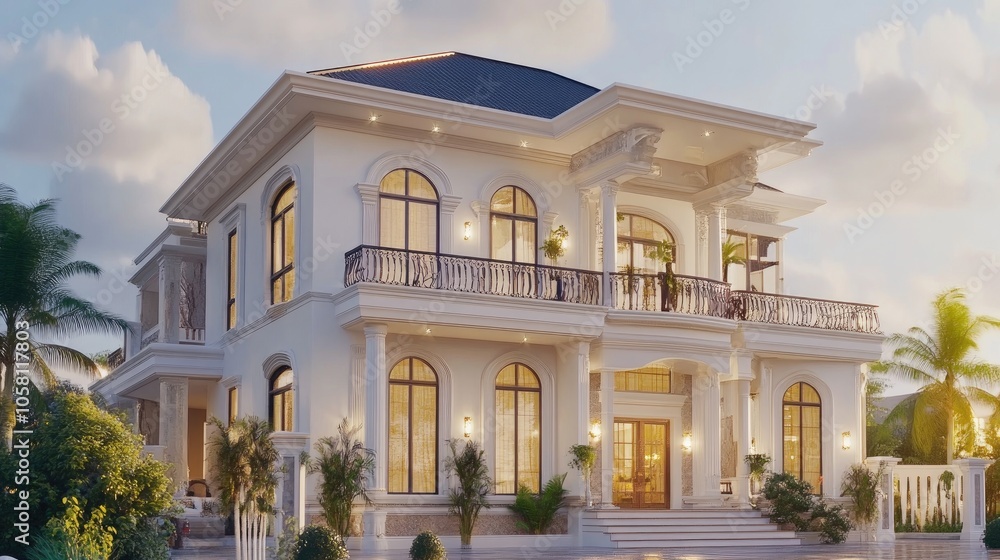 Modern Two-Storeyed House 3D Visualization Modern Two-Storeyed House 3D Visualization