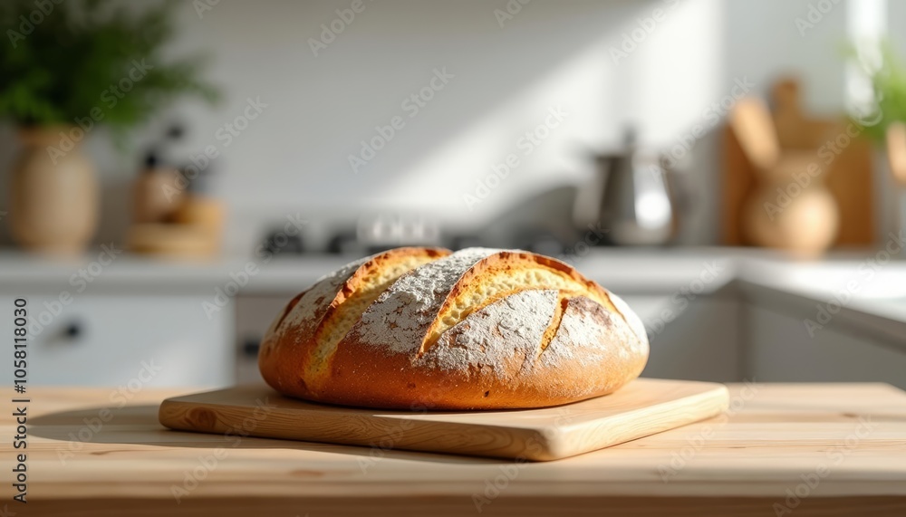 Freshly baked bread ready to serve Freshly baked bread ready to serve